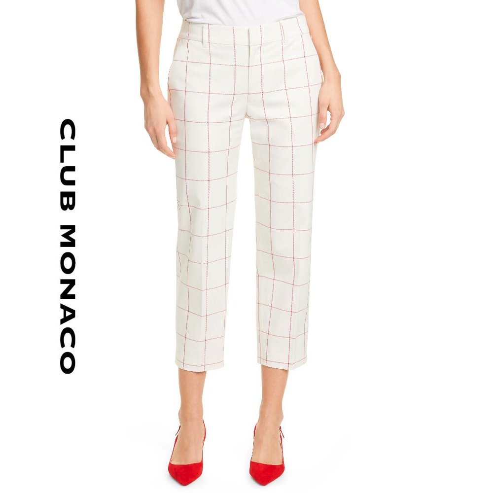 NEW CLUB MONACO Matie Slim Crop Pants, Size 4